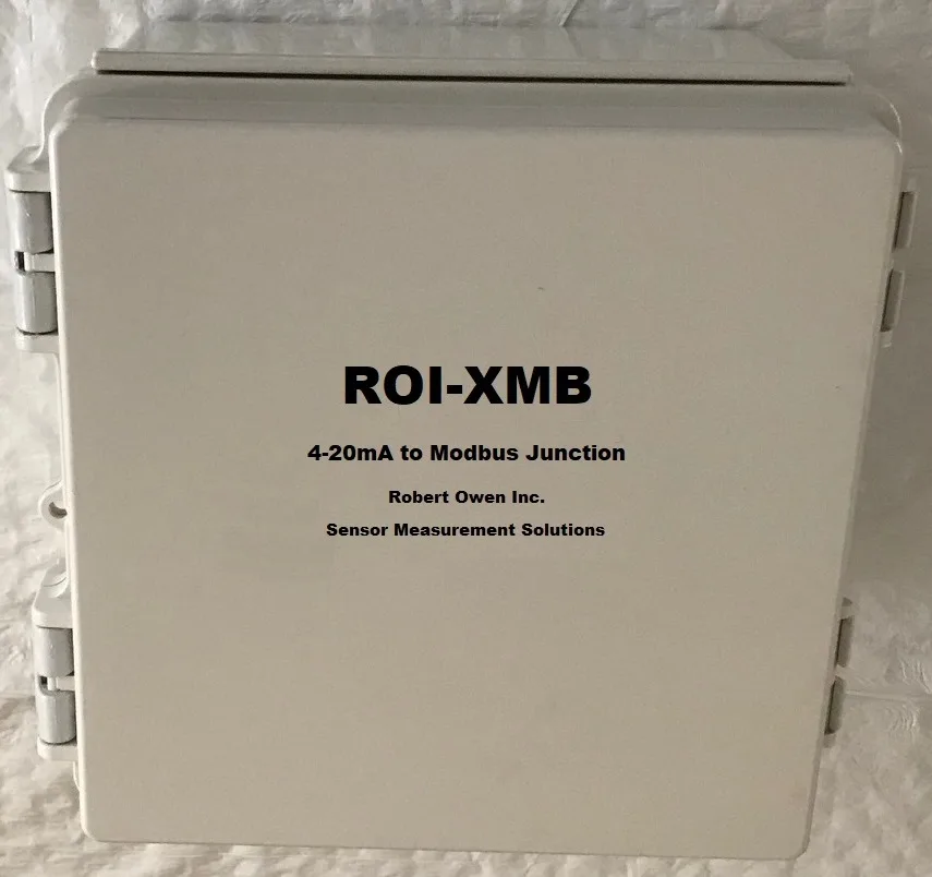 ROI-IOM-420 4-20mA to Modbus RS-485 wall-mount enclosure with power supply and terminals